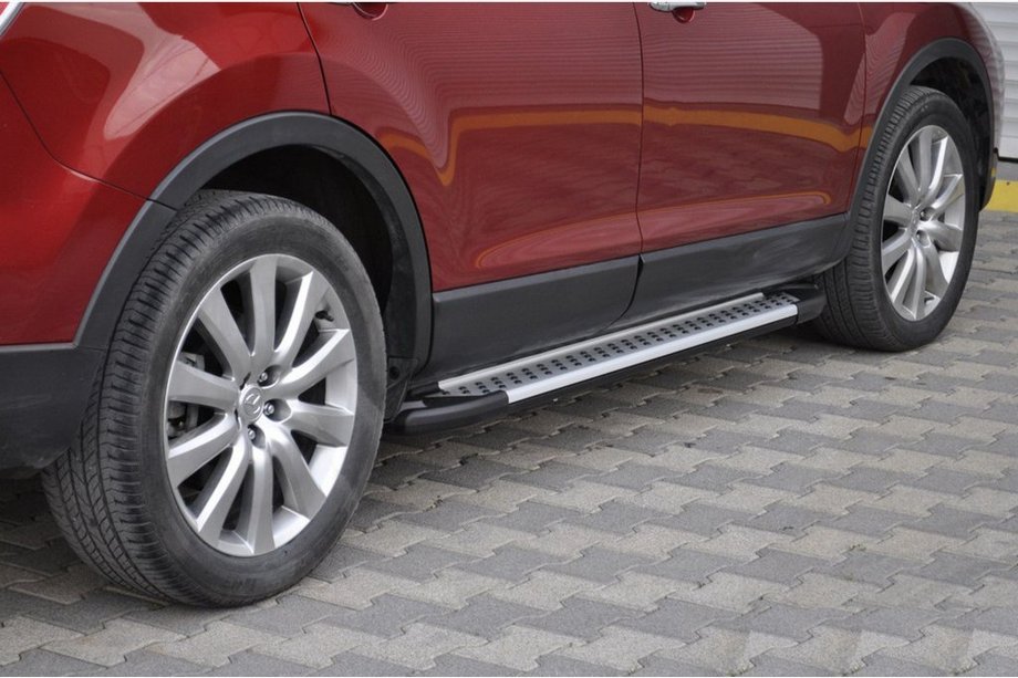 Mazda CX-9 2007–2016 Sidetrin Allmond Grey (2 stk., aluminium) Image