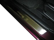 Mazda 3 2003–2009 Dørtrinslister Nathaniko (4 stk., rustfrit stål) Premium - 3M tape, 0,8 mm foto 1