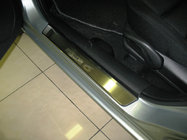 Mazda 6 2003–2008 Dørtrinslister Nathaniko (4 stk., rustfrit stål) Premium - 3M tape, 0,8 mm foto 1