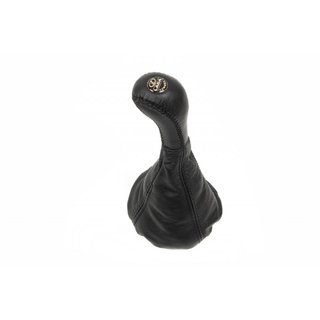 Gearmanchet med gearknop (sort, læder)