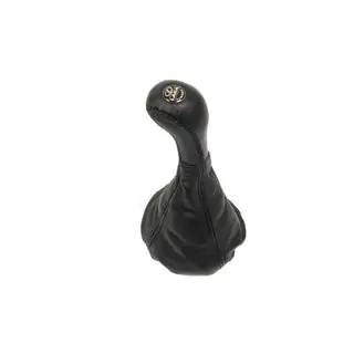 Gearmanchet med gearknop (sort, læder)