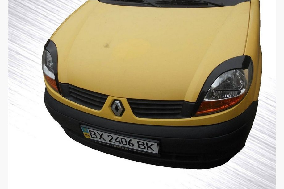 Renault Kangoo 1998–2008 Lygtevipper til forlygter (2 stk., sort ABS) (2003-2008) Mat sort Image