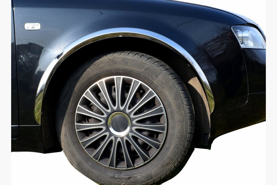 Audi A4 B6 2000–2004 Skærmkantlister (4 stk., rustfrit stål) Image