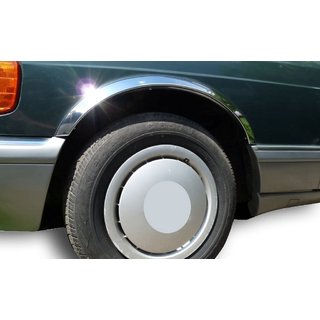 Skærmkantlister (4 stk., rustfrit stål) Mercedes S-сlass W126 1979–1991 foto 1