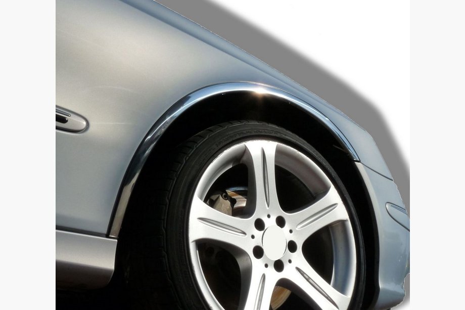 Mercedes E-klasse W211 2002–2009 Skærmkantlister (4 stk., rustfrit stål) Foto 1