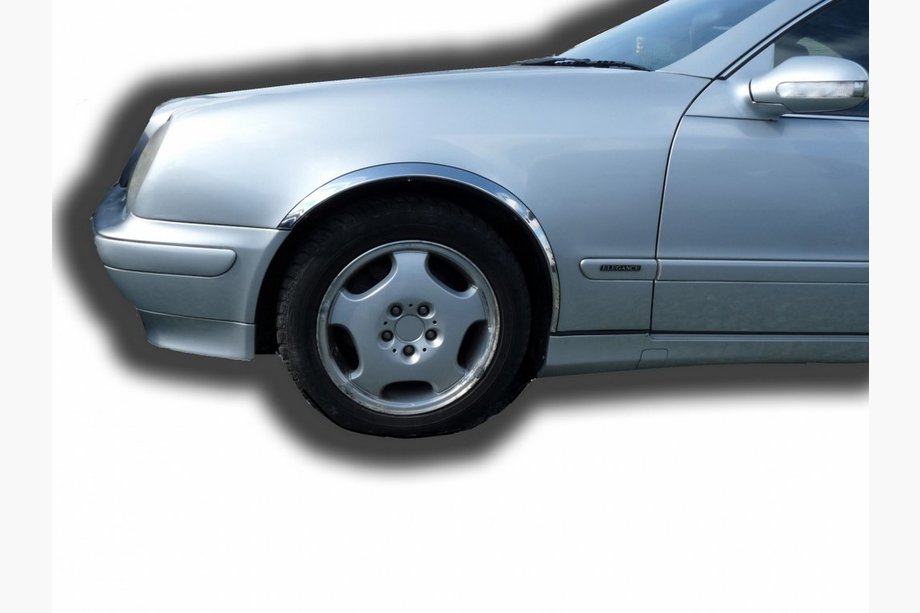 Mercedes CLK W208 1997–2002 Skærmkantlister (4 stk., rustfrit stål) Image