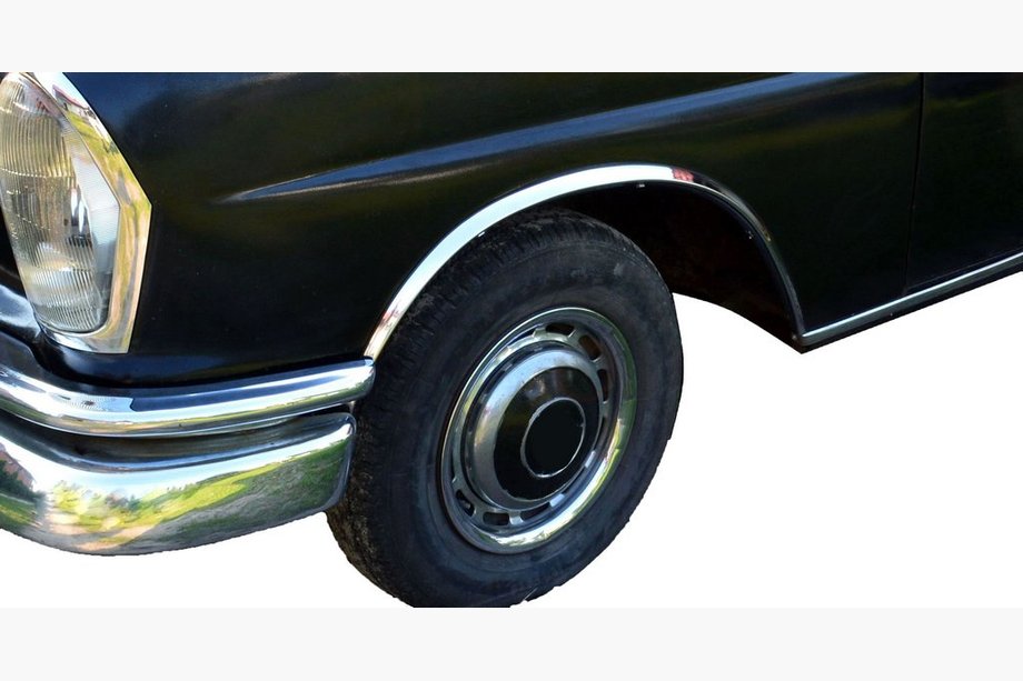 Mercedes W108 1965–1972 Skærmkantlister (4 stk., rustfrit stål) Image