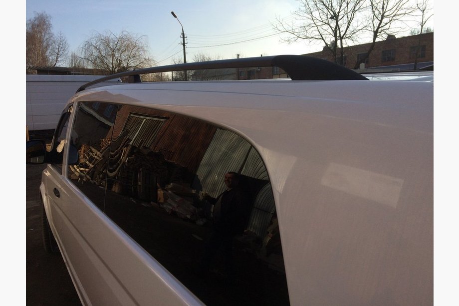 Mercedes Viano 2004–2014 Sorte tagrælinger ELITE (plastfod) Ekstra lang akselafstand (ExtraLong) Foto 8