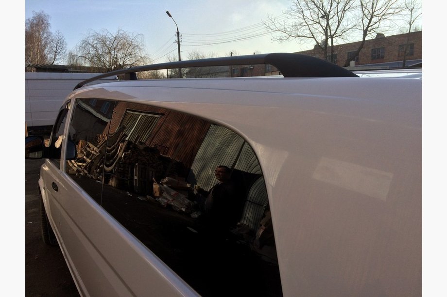 Mercedes Viano 2004–2014 Sorte tagrælinger ELITE (plastfod) Ekstra lang akselafstand (ExtraLong) Foto 9