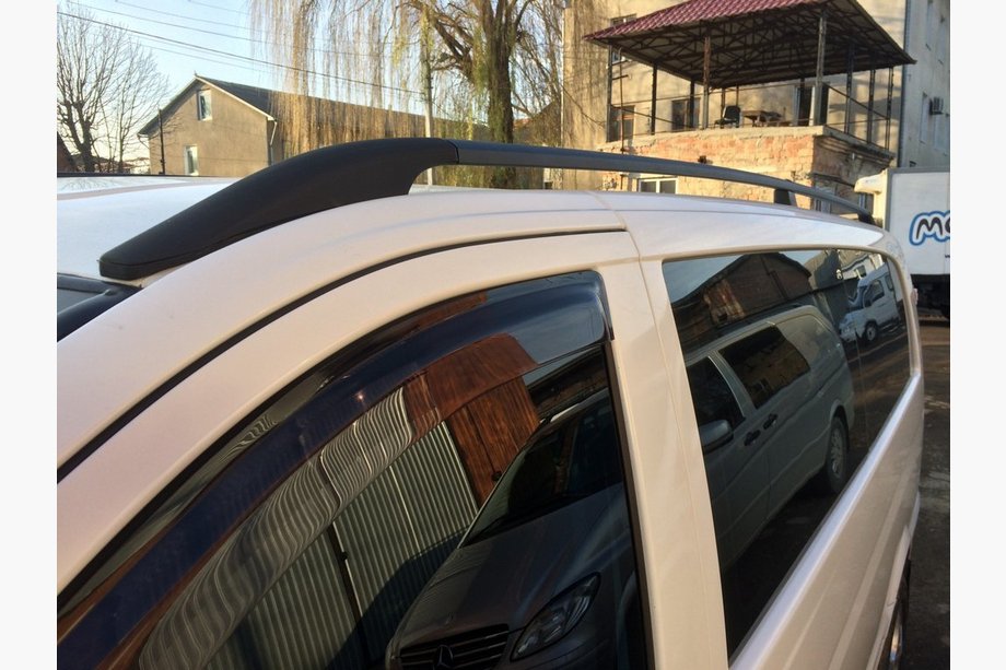 Mercedes Viano 2004–2014 Sorte tagrælinger ELITE (plastfod) Ekstra lang akselafstand (ExtraLong) Foto 10