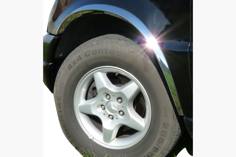 Mercedes ML W163 1997–2005 Skærmkantlister (4 stk., rustfrit stål) Image