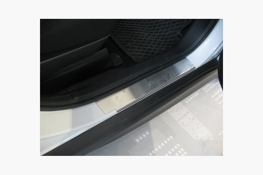 Mitsubishi ASX 2010–2023 Dørtrinslister Nathaniko (4 stk., rustfrit stål) Premium - 3M tape, 0,8 mm Image