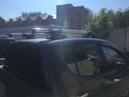 Mitsubishi L200 2006–2015 Sorte tagrælinger (med tværstænger) foto 2
