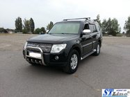 Mitsubishi Pajero Wagon III 1999–2006 Bullbar QT006 (rustfrit stål) foto 2