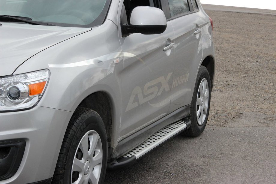 Mitsubishi ASX 2010–2023 Sidetrin Allmond Grey (2 stk., aluminium) Image