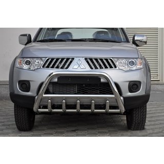 Frontbeskyttelse WT003 (rustfrit stål) Mitsubishi Pajero Sport 2008–2015 foto 1