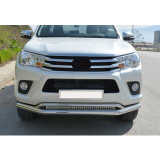 Dobbelt frontbeskyttelsesboejle Vegas (2015-2020, rustfrit staal) Toyota Hilux 2015– foto 1