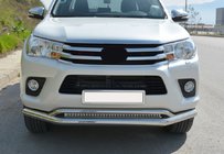 Toyota Hilux 2015– Dobbelt frontbeskyttelsesboejle Vegas (2015-2020, rustfrit staal) foto 1