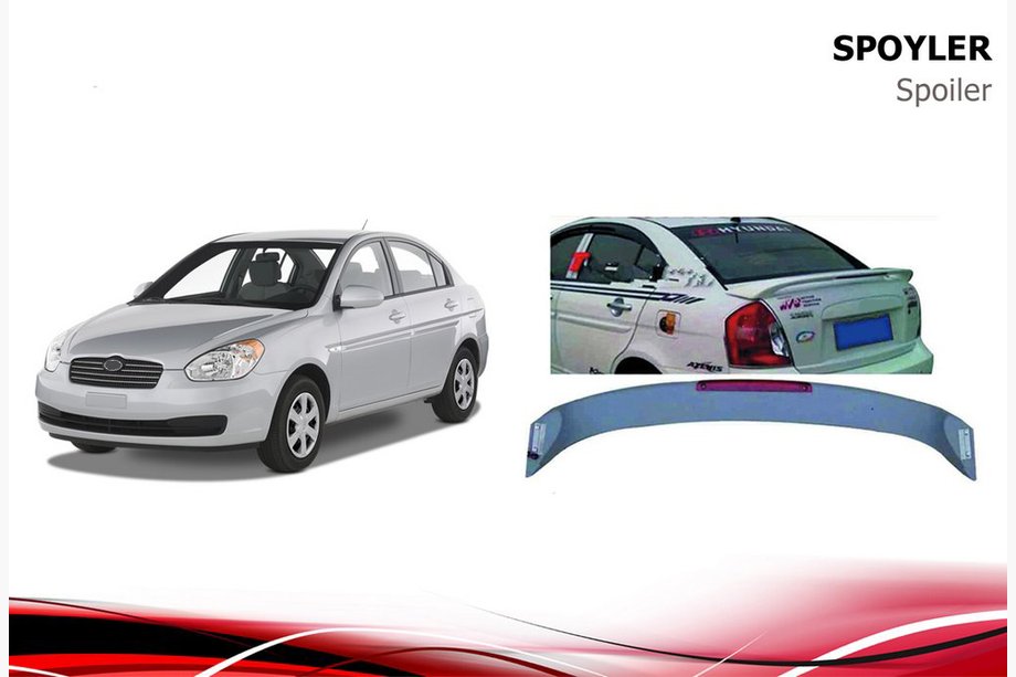 Hyundai Accent 2006–2010 Spoiler Niken (til lakering) Image