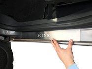 Renault Scenic/Grand 2009–2016 Dørtrinslister Nathaniko (4 stk., rustfrit stål) Standard - Lohmann tape, 0,5 mm foto 1