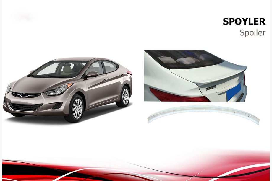 Hyundai Accent 2011–2017 Spoiler Niken V1 (til lakering) Image