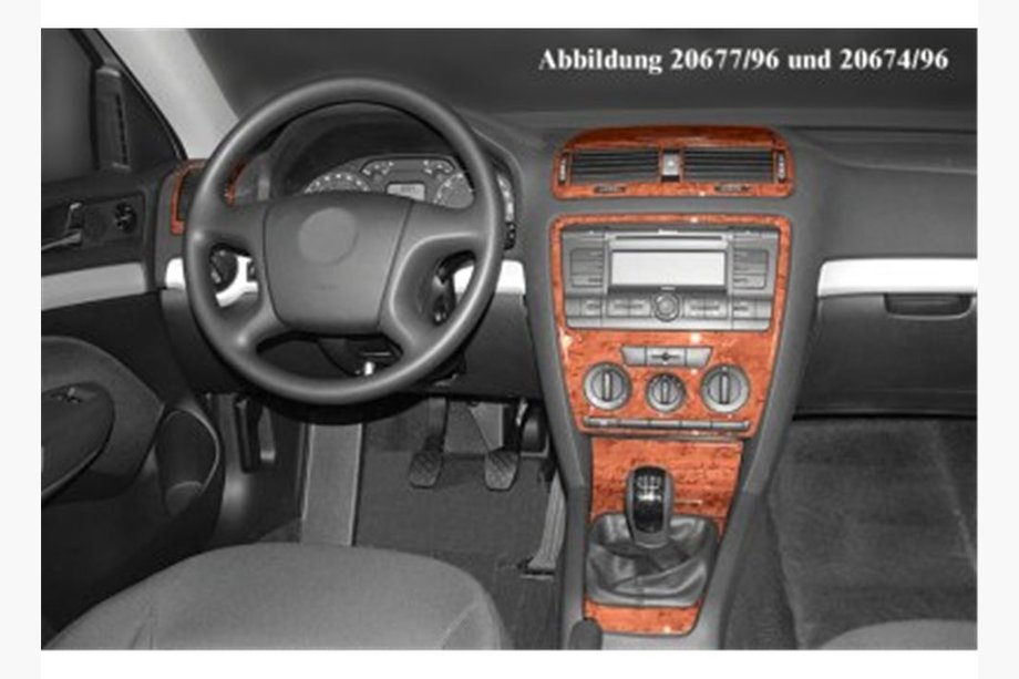Skoda Octavia II A5 2006–2010 Interiørpanel-lister Aluminium Foto 4