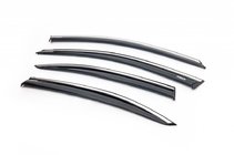Skoda Octavia III A7 2013–2019 Vindafvisere til LiftBack med kromliste (4 stk., Niken) foto 3