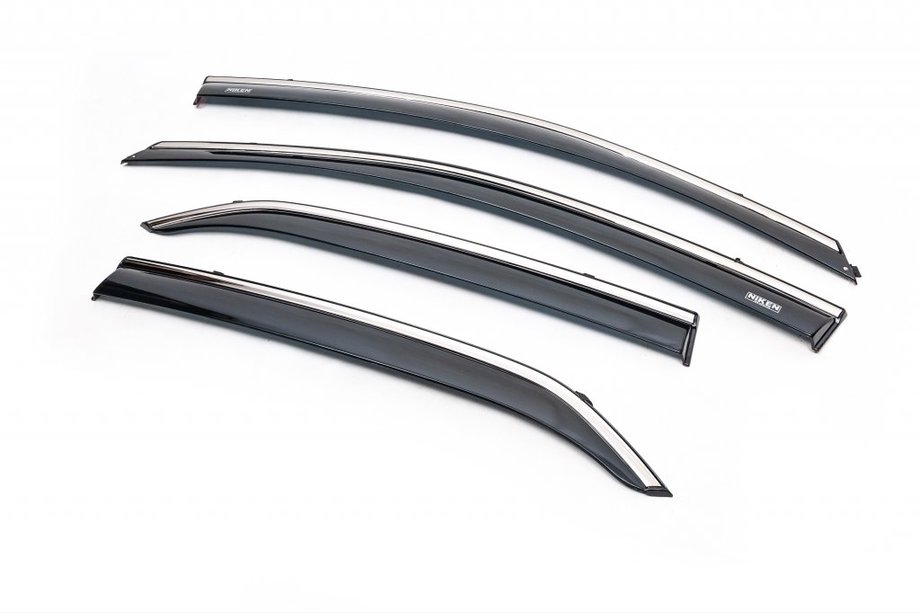 Toyota Corolla 2007–2013 Vindafvisere med kromliste (4 stk., Niken) Image