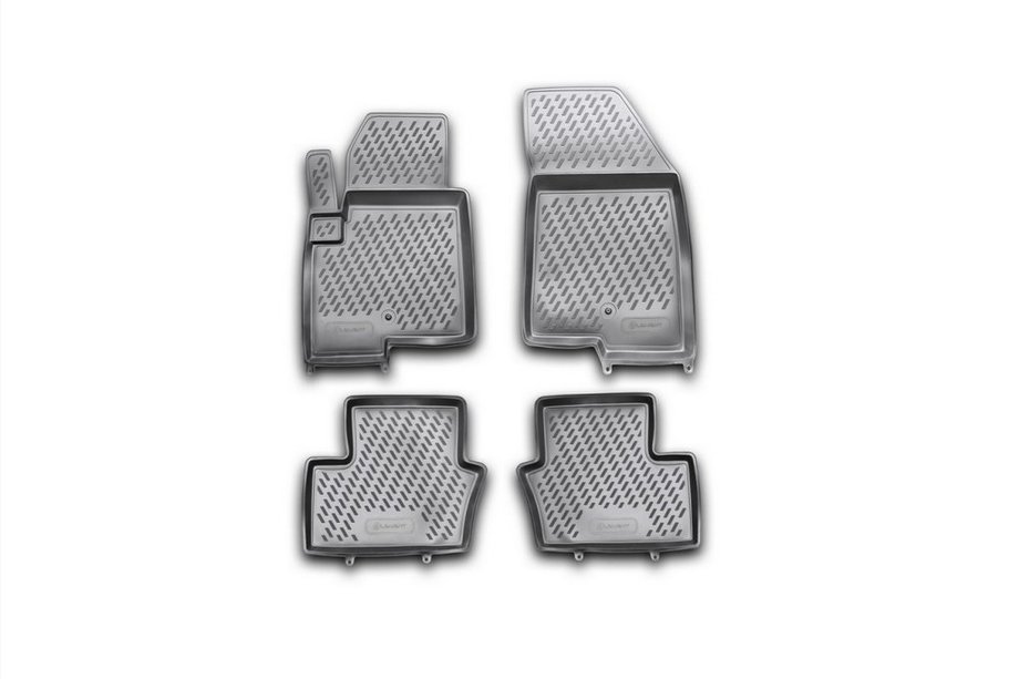 Jeep Compass 2006–2016 (2011-2016) Gummimåtter til kabinen (4 stk., Novline) New Image