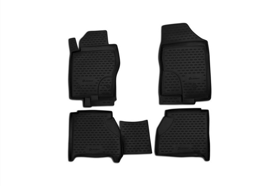 Nissan Navara 2006–2015 (2010-2015) Gummimåtter til kabinen (4 stk., Novline) med udskæring til bagsæde Image