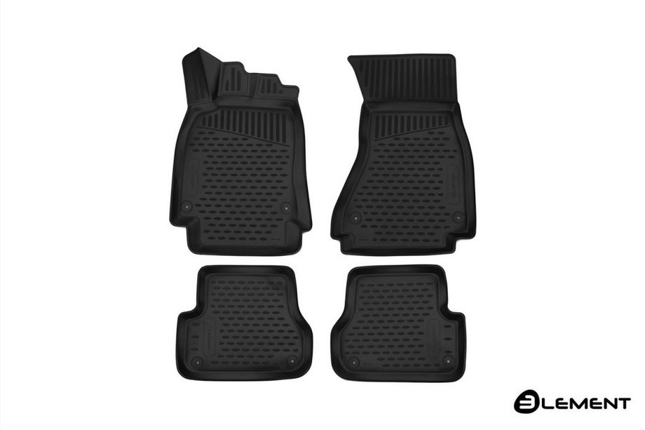 Audi A6 C7 2011–2017 3D gummibilmåtter til kabinen (4 stk., Novline, Sedan) Image