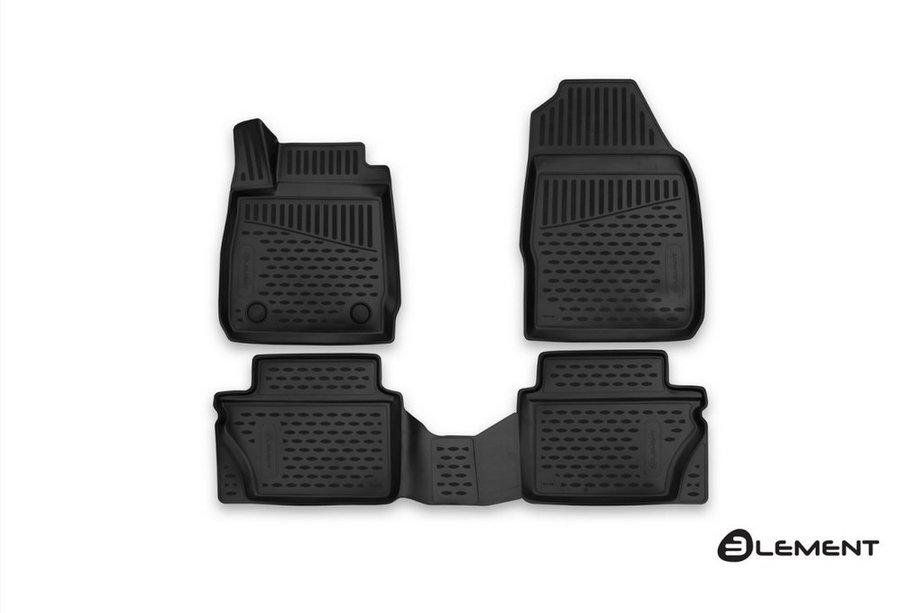 Ford Fiesta 2008–2017 (2015↗) Gummimåtter 3D til kabinen (4 stk., Novline) Image