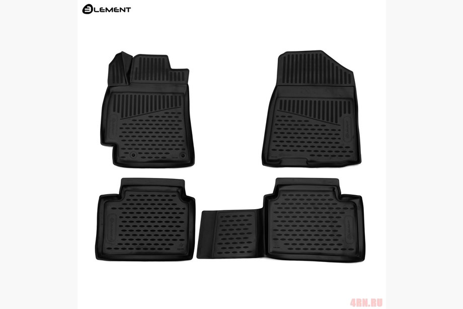 Kia Cerato 3 2013–2018 (2018↗) 3D gummimåtter til kabinen (4 stk., Novline) Image