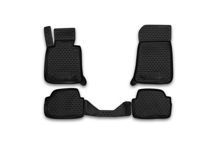 BMW 1-serie E81/E82/E87/E88 2004–2011 Gummimåtter til kabinen (4 stk., Novline) 3D Image