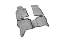 Mitsubishi Pajero Wagon IV 2006–2021 Gummimåtter til kabinen (4 stk., Novline) 3D foto 1
