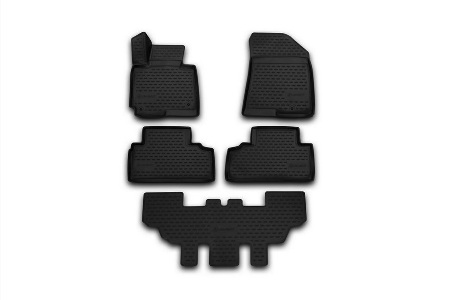 Kia Carens 2012– 3D gummimåtter til kabinen (5 stk., Novline) 7 sæder Image