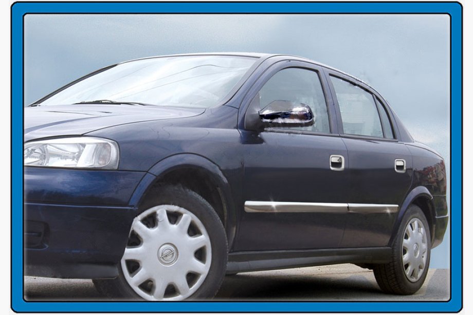 Opel Astra G Classic 1998–2012 Dørlister (4 stk., rustfrit stål) OmsaLine - italiensk rustfrit stål Image