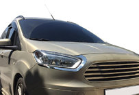 Ford Courier 2014–2023 Øjenlåg til forlygter (2 stk., rustfrit stål) OmsaLine - italiensk rustfrit stål foto 1