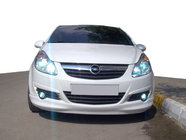 Opel Corsa D 2007–2014 Front nederste spoilerlæbe (til lakering) foto 1