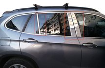 BMW X1 E84 2009–2015 Dørstolpelister i rustfrit stål, 6 stk. foto 1