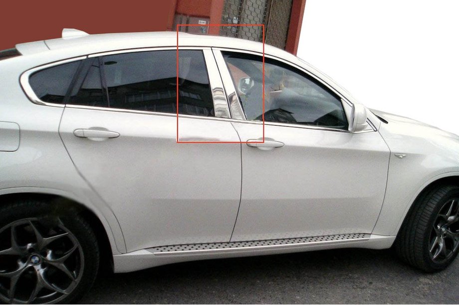 BMW X6 E71 2008–2014 Dørstolpelister i rustfrit stål Image