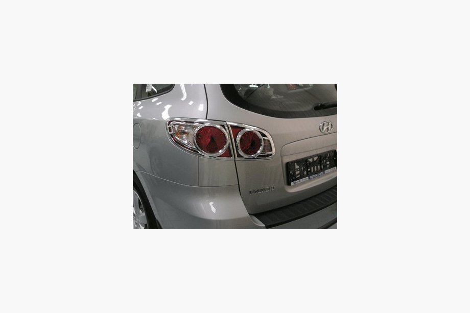 Hyundai Santa Fe 2 2006–2012 Stoplygte-kromcovers (2 stk., plast) Image