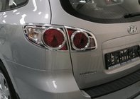 Hyundai Santa Fe 2 2006–2012 Stoplygte-kromcovers (2 stk., plast) foto 1