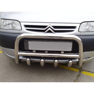 Bullbar QT006 (rustfrit stål) Peugeot Partner 1996–2008