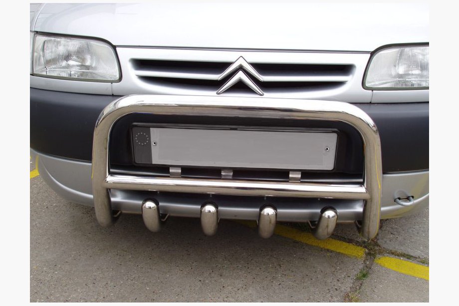 Peugeot Partner 1996–2008 Bullbar QT006 (rustfrit stål) 51 mm Image