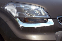 Kia Soul I 2008–2013 Krom forlygteramme (2 stk., rustfrit stål) foto 1