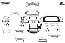 Mercedes Sprinter W901/902/903/904/905 1995–2006 (cdi, 2000-2006) Panelafdækninger til instrumentbord (Meric) Aluminium foto 10