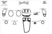Alfa Romeo 156 1997–2007 Instrumentbrætpanel-indsatser (Meric) Aluminium foto 3