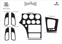 Alfa Romeo 159 2005–2011 Instrumentbrætpanel-indsatser (Meric) Aluminium foto 5