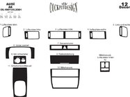 Audi A6 C5 1997–2001 Instrumentbordsbeklædning Mørkt træ foto 3